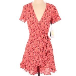 Floral Wrap Jumpsuit - Pink